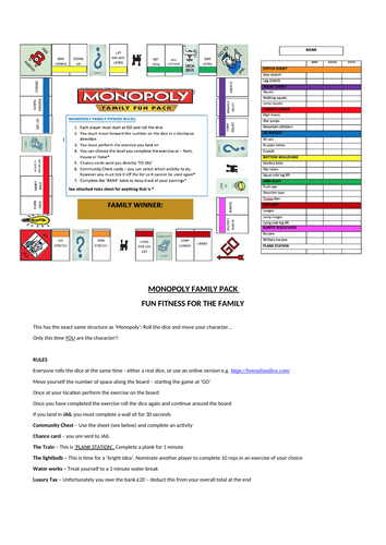 monopoly-fitness-teaching-resources