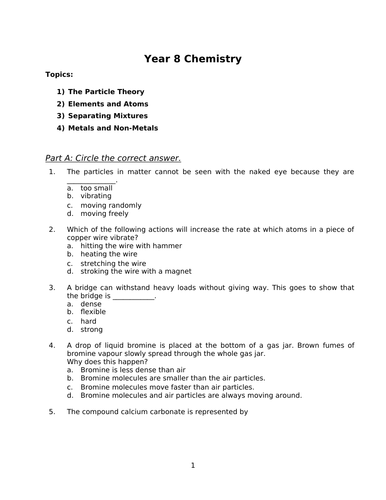 class 8 science homework