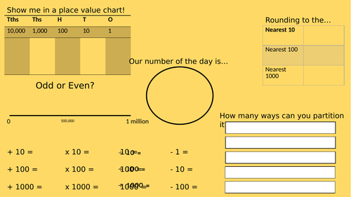 Number of the Day Activity Sheet KS1 KS2 | Teaching Resources