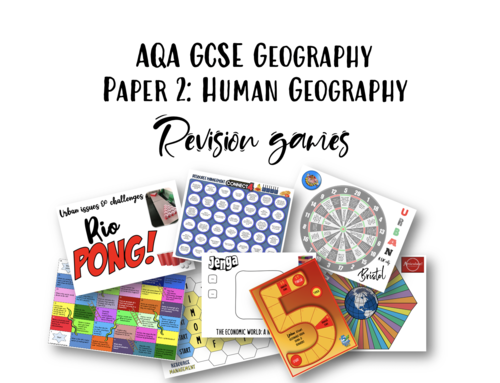 AQA GCSE Geography Paper 2 Revision Games | Teaching Resources