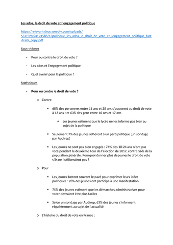 AQA A Level French Speaking Exam Revision | Teaching Resources