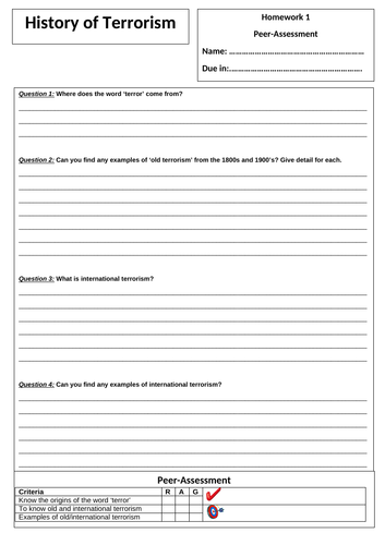 Homework/Research booklets for History - Year 7 through to Year 9 ...