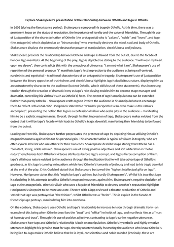 Othello extract questions picture