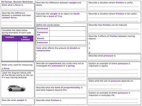 exploring science year 7 revision worksheets teaching resources