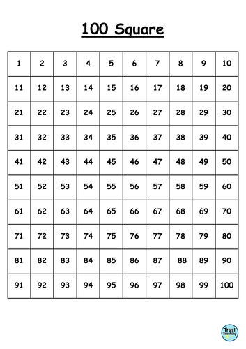 FREE 100 Square - Printable | Teaching Resources