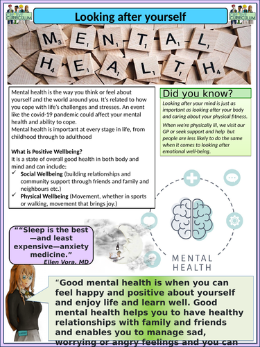 Coping Strategies + Mental Health - Home Learning | Teaching Resources