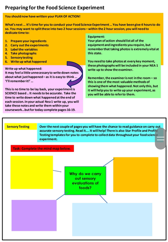 NEA 1 Food Workbook & Guidance Booklet - Covering all areas of the NEA ...