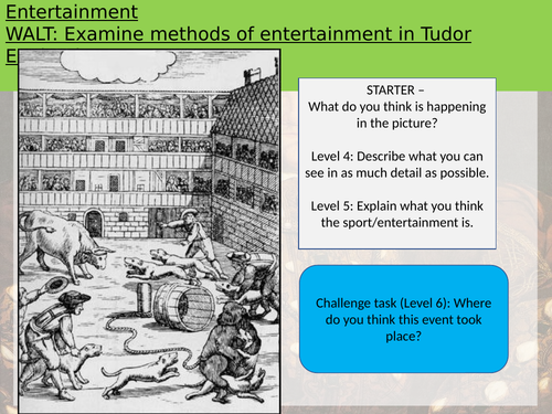 Tudor Entertainment Teaching Resources