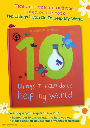 Ten Things I Can Do To Help My World - Activity Sheets | Teaching