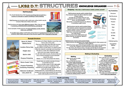 DT: Structures - Lower KS2 Knowledge Organiser!