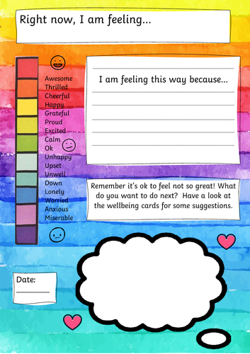 Wellbeing Check In Cards | Teaching Resources