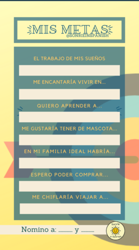 Spanish instagram templates -vocabulary practice for starters,plenaries ...