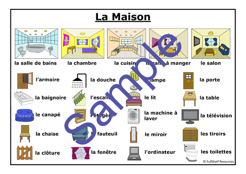 French House La Maison Worksheets | Teaching Resources