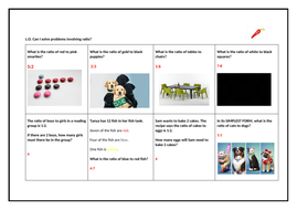 Year 5/6 Ratio Word Problems - Differentiated Worksheets ...