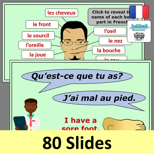 French Body Parts Les Parties du Corps Teaching Resources