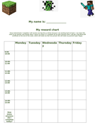 REWARD CHART AND CERTIFICATE - MINECRAFT DESIGN | Teaching Resources