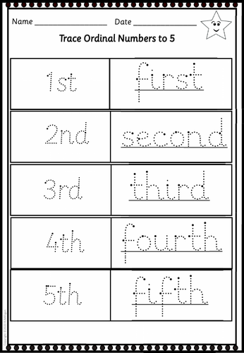 ordinal numbers worksheets and activities puzzle strips teaching resources