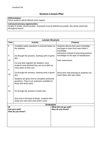 7C Exploring Science The Skeleton | Teaching Resources