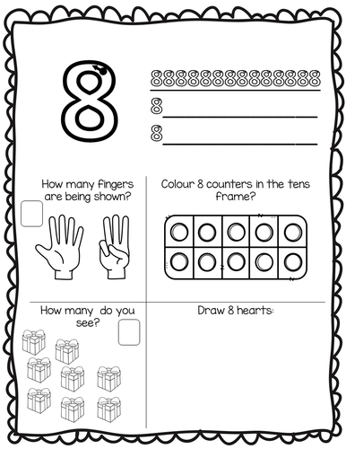 Number Formation Workbook Teaching Resources
