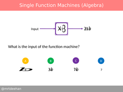 Single Function Machines (Algebra) Diagnostics Questions | Teaching ...