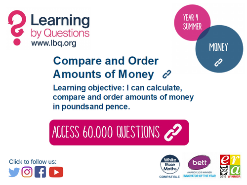 Year 4 Measurement Compare And Order Amounts Teaching Resources