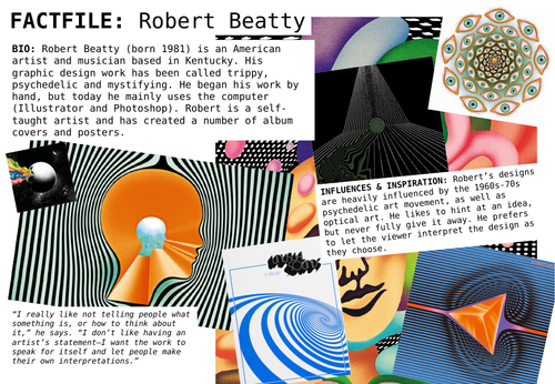 Op Art Graphic Design / Art Facts & Worksheet X2 - Self-Directed ...