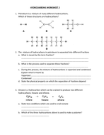 HYDROCARBONS WORKSHEET 5 WITH ANSWERS | Teaching Resources