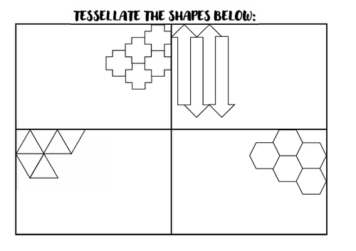 tessellation 8 different shapes to tessellate key stage 2 teaching resources