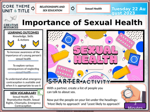 Sexual Health Pshe Teaching Resources