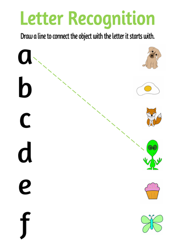 Home Learning Worksheets - Letter Recognition, 16 colourful fun sheets