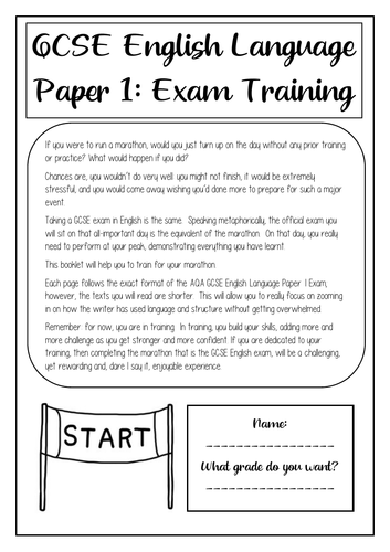 AQA GCSE English Language Practice Papers Teaching Resources