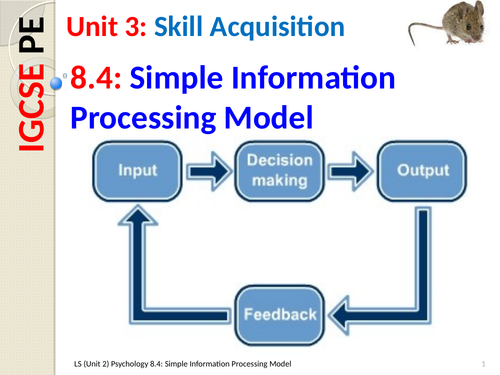 IGCSE PE (spec 2018) 8.4. Simple Information Processing Model ...