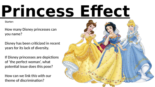 EQUALITY AND DIVERSITY - DISNEY PRINCESS LESSON