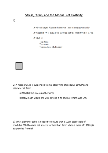 BTec Engineering - Direct Stress, Strain and Modulus of Elasticity ...