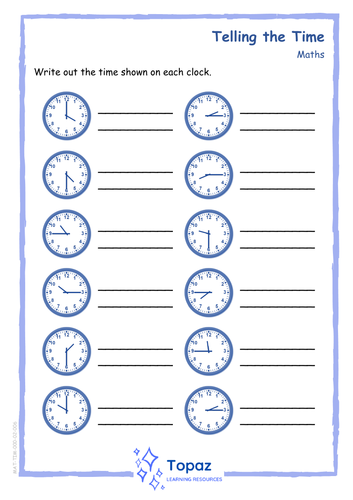 telling the time worksheets for ks1 ks2 teaching