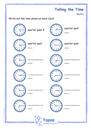 telling the time worksheets for ks1 ks2 teaching resources