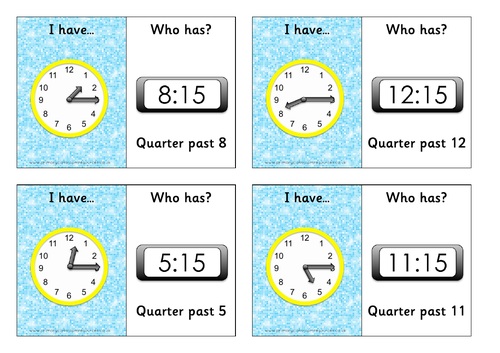 Time Loop Cards - Quarter Past | Teaching Resources