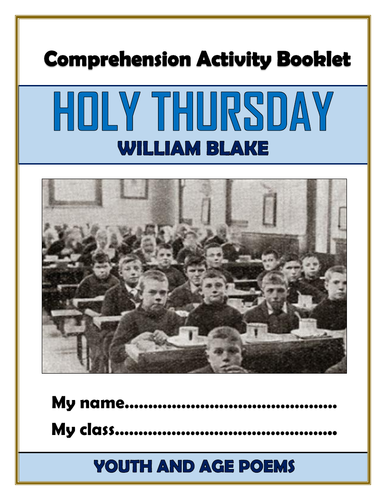 Holy Thursday (Songs of Innocence) Comprehension Activities Booklet!
