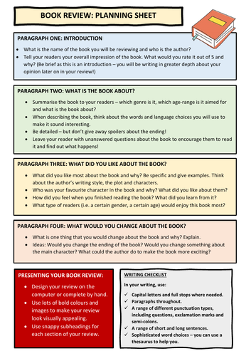 how to structure a book review