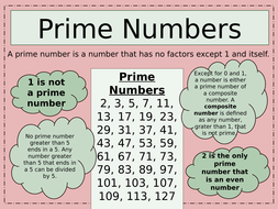 KS1/KS2/KS3 - Maths - Prime Numbers Poster | Teaching Resources