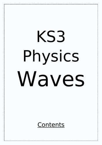 KS3 Physics Waves Worksheets | Teaching Resources