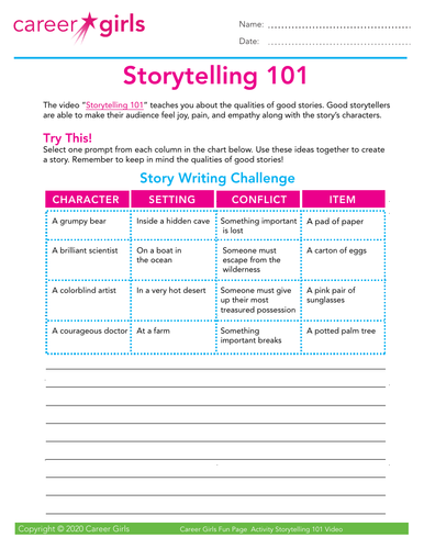 Storytelling 101: Video-Based Empowerment Lesson | Teaching Resources