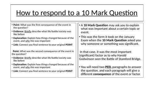 How To Write A 10 Mark Question