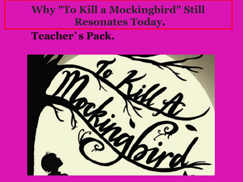 Full Lesson Plan. To Kill a Mockingbird. Offers complete pack of ...