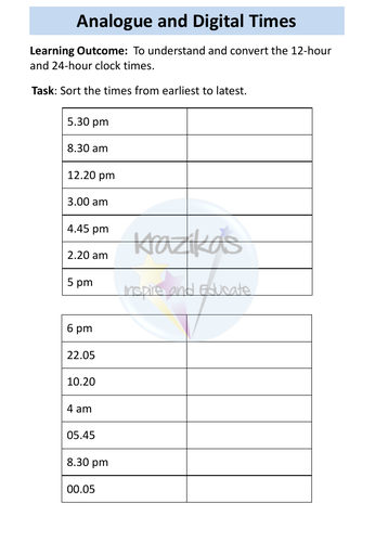 Time AQA Entry Level 3 Maths | Teaching Resources