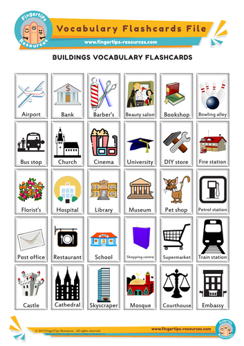 Buildings Vocabulary Flashcards