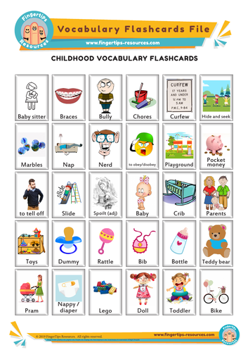 Childhood Vocabulary Flashcards