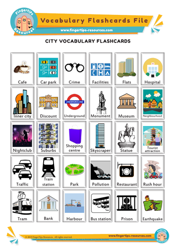 Cities Vocabulary Flashcards