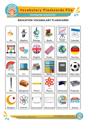 Education Vocabulary Flashcards
