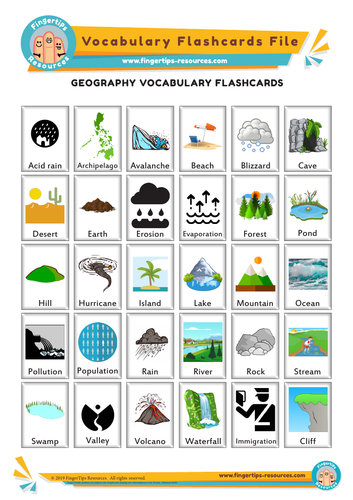 Geography Vocabulary Flashcards